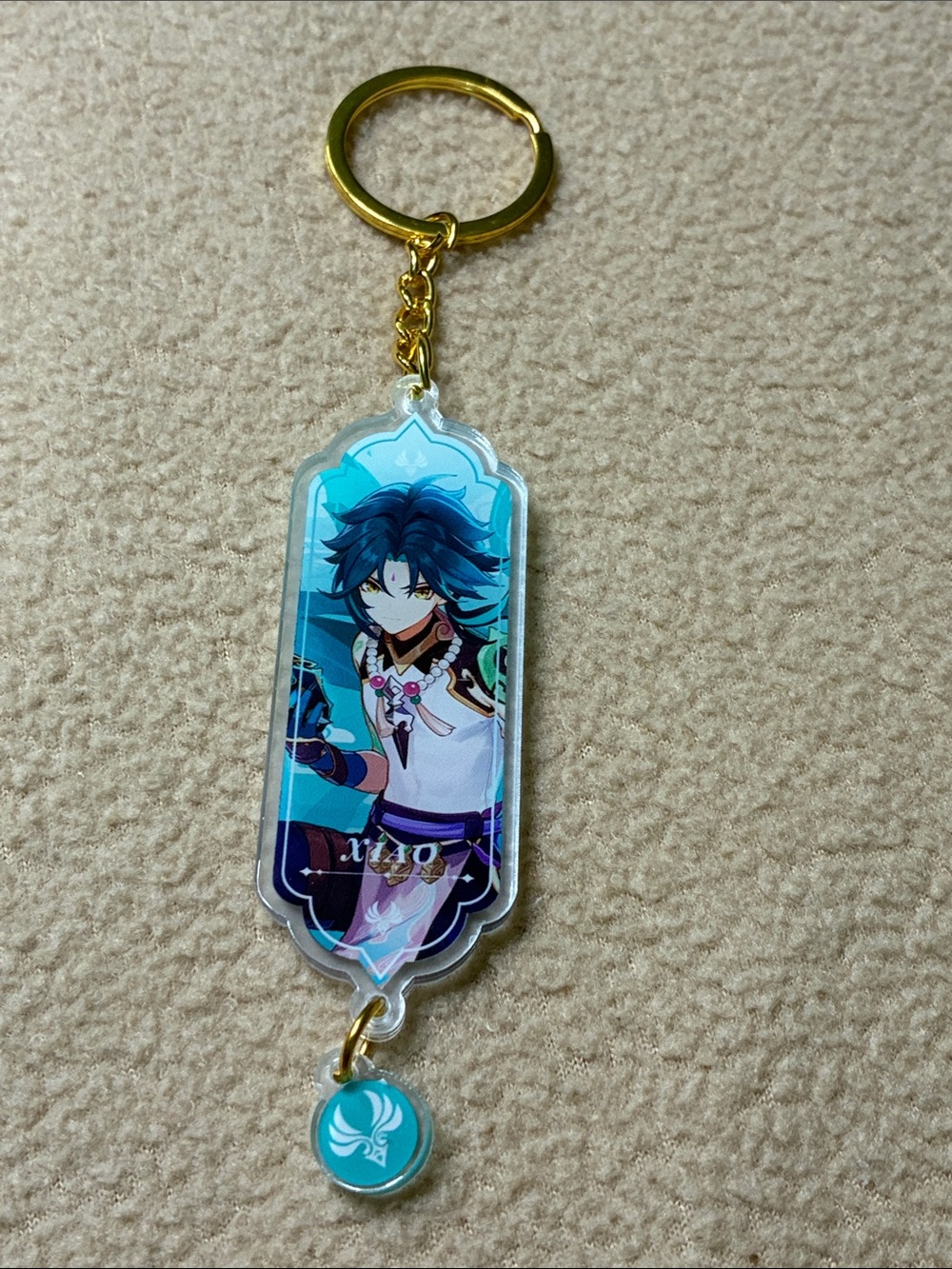Blue Acrylic Character Keychain XIAO